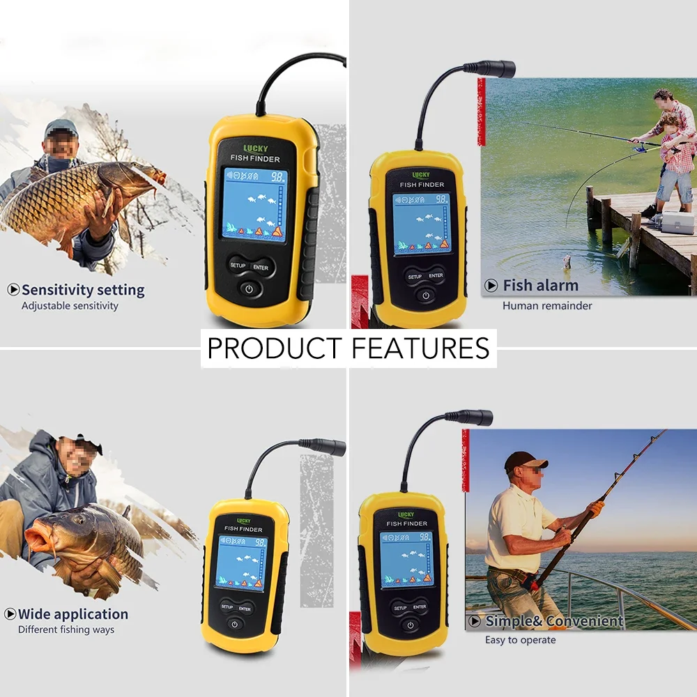 Lucky LCD Color Screen Portabl - Fish Finder Gps ulasan dan harga