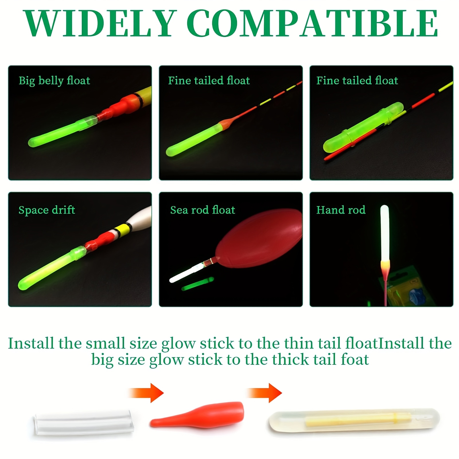 100PCS Fishing Glow Sticks Set - Bite Alarm ulasan dan harga